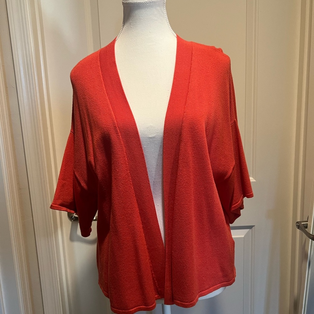 August Silk Women's Open Front Cardigan - Vibrant Red